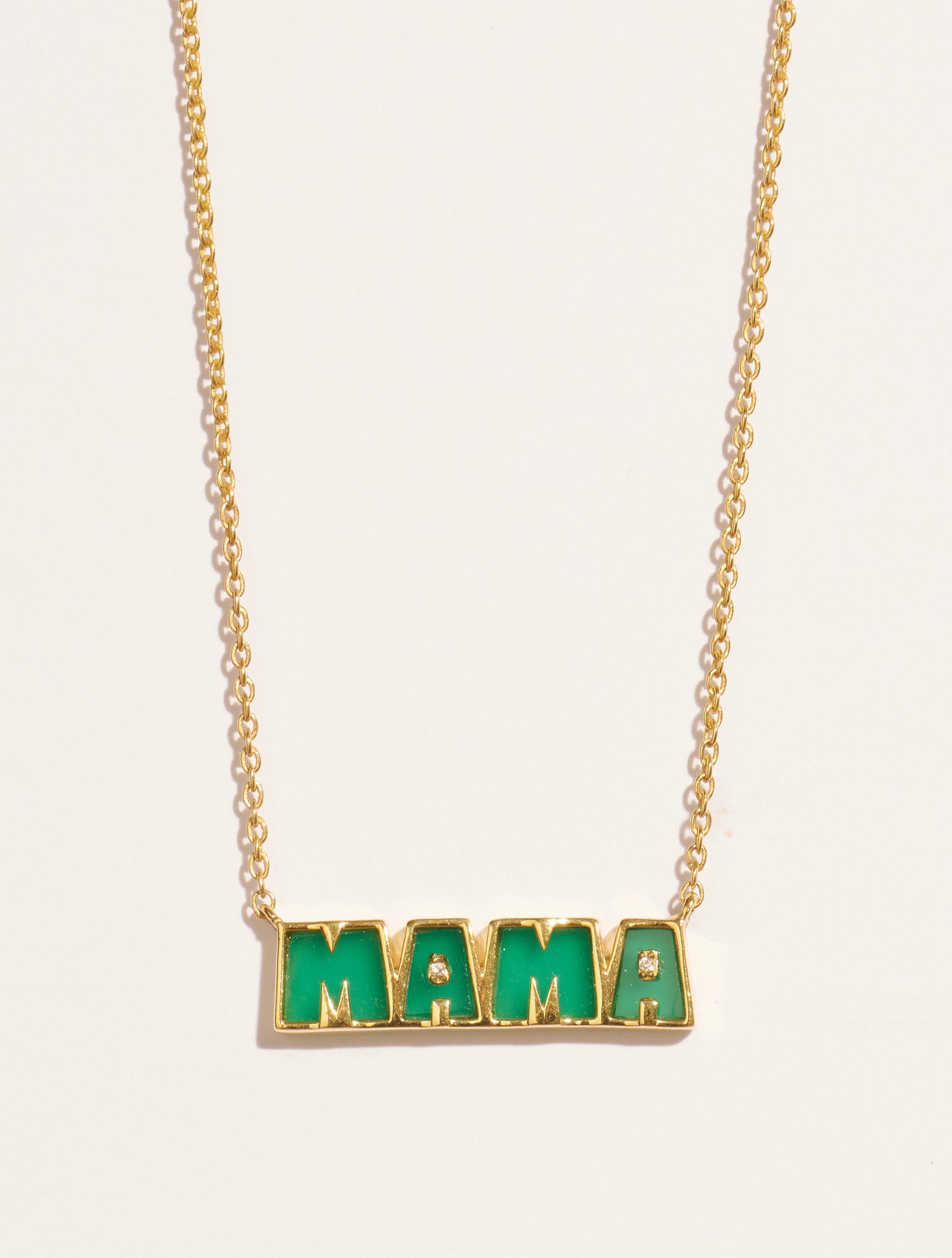 Mama Necklace - Green Onyx