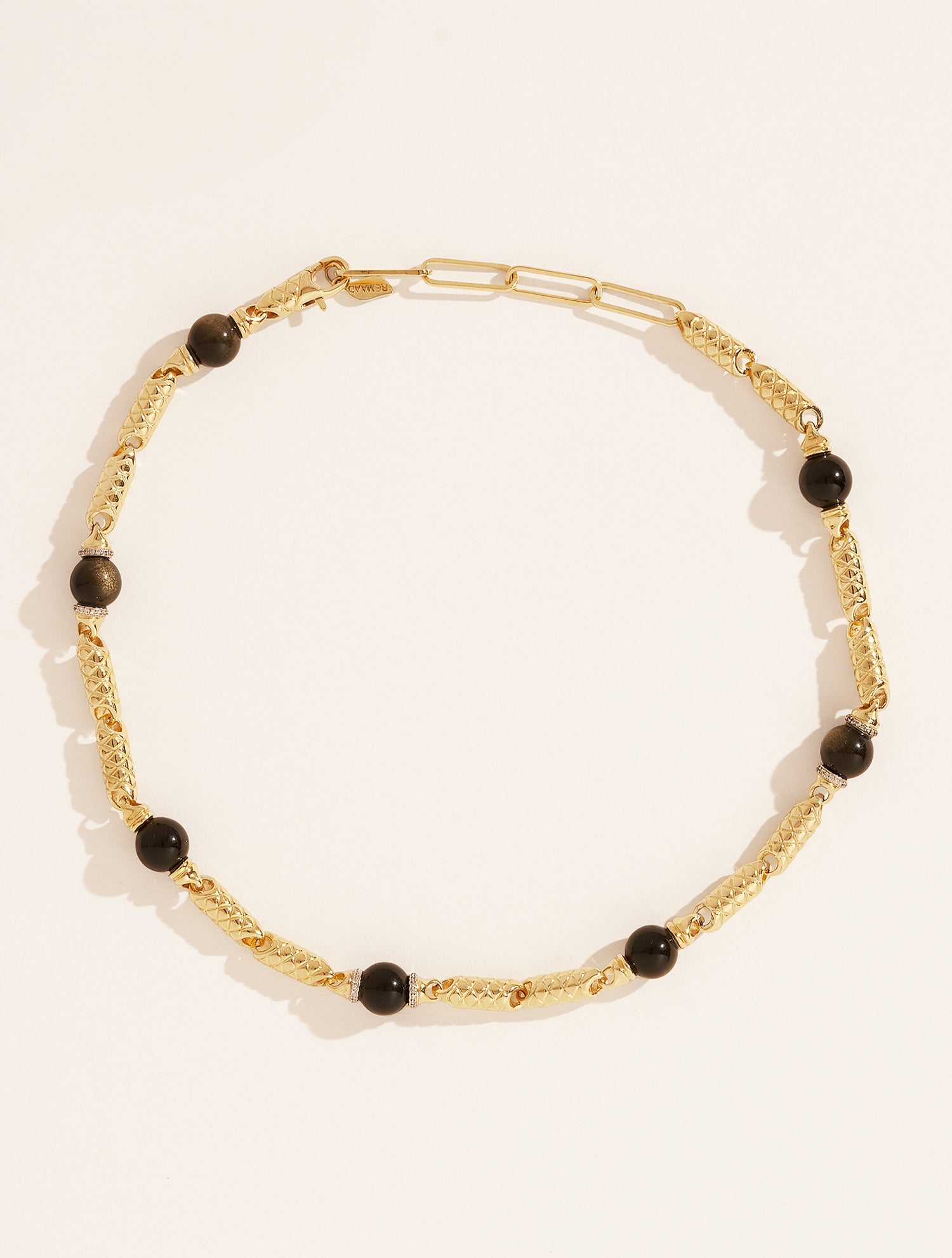 Collier Oro - Obsidienne Dorée