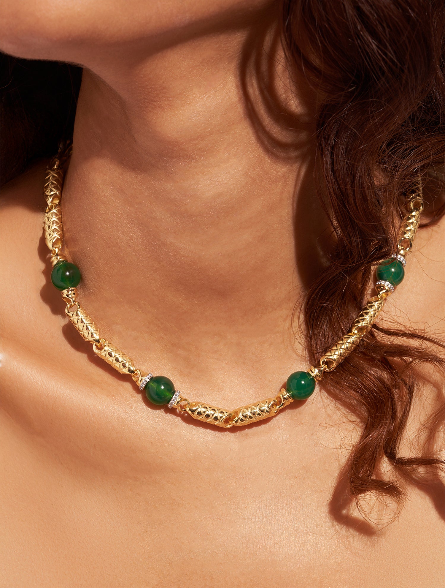 Collier Oro - Onyx Vert