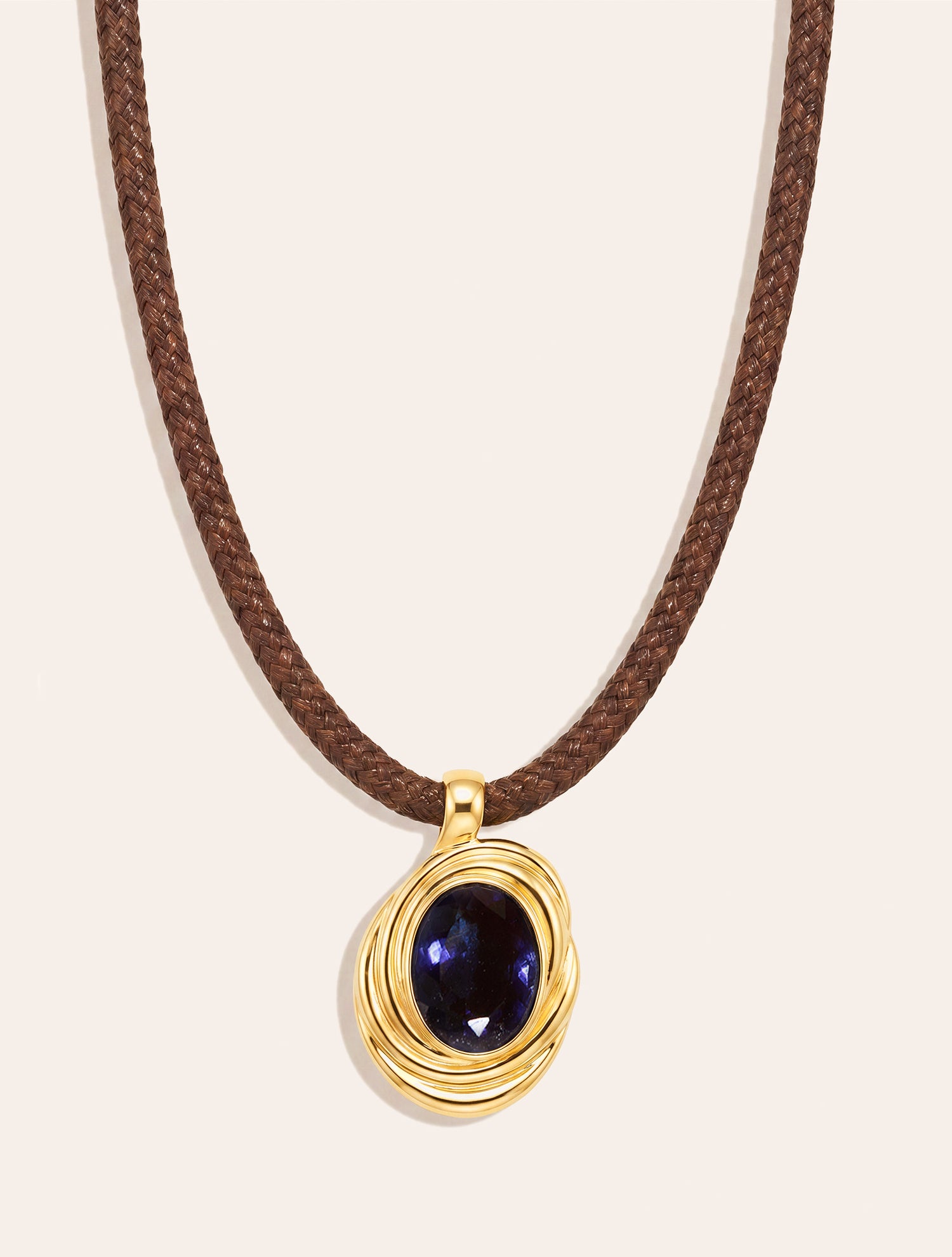 Collier Riviera - Quartz coloré bleu foncé