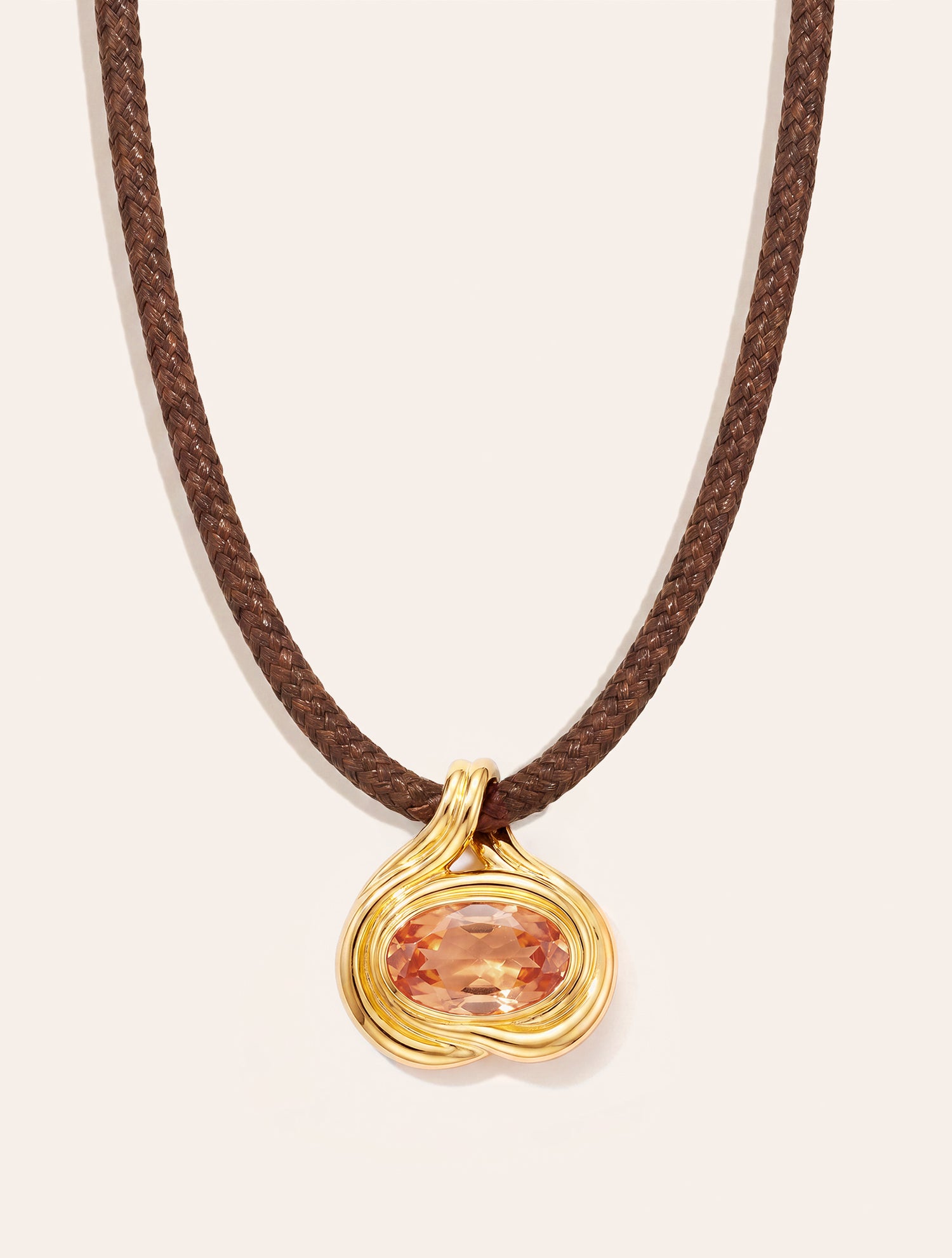 Collier Riviera - Quartz coloré champagne