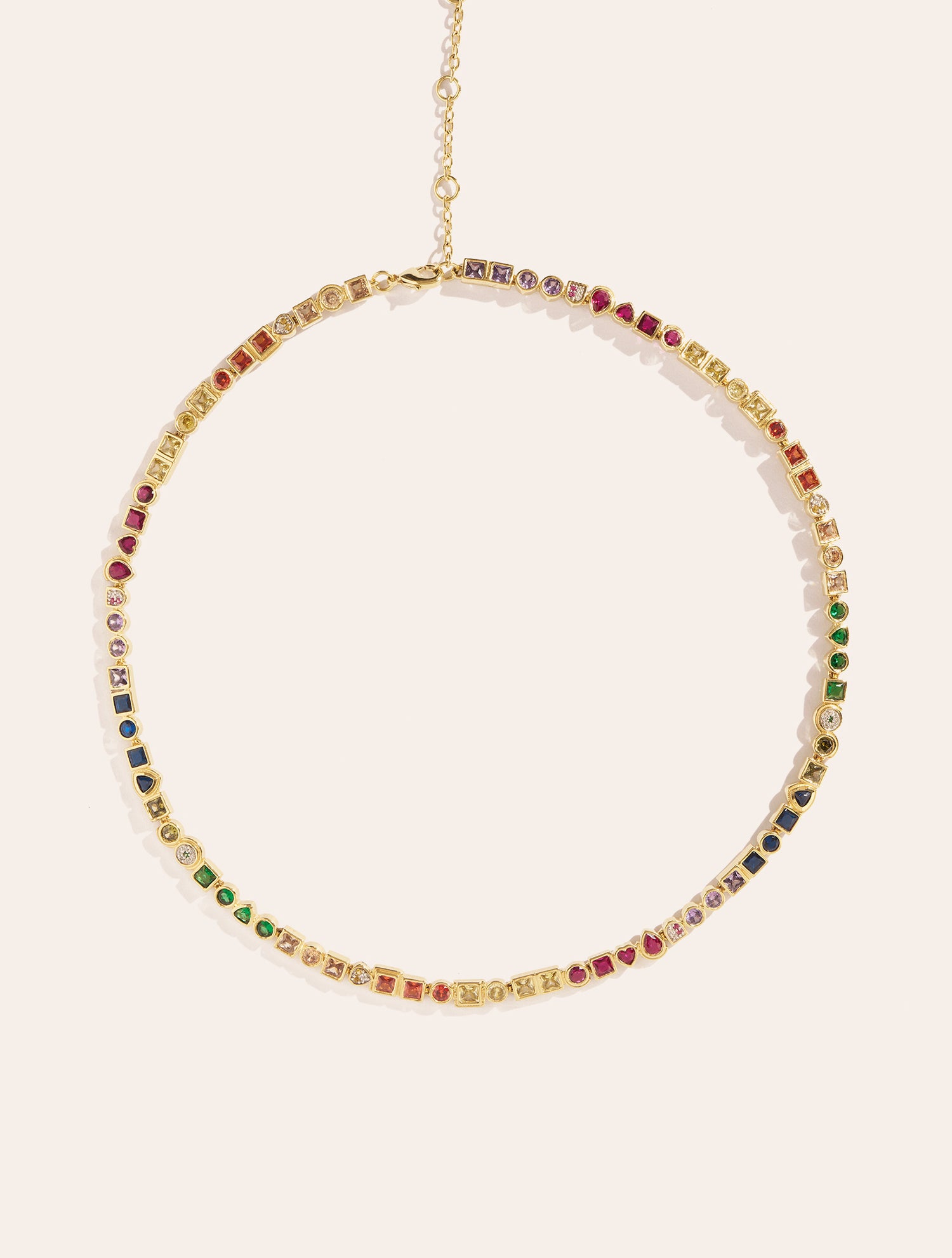 Collier Rivière - Zircons multicolores
