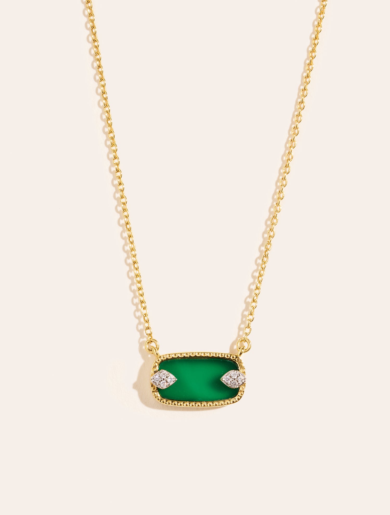 Sangha Necklace - Green Onyx