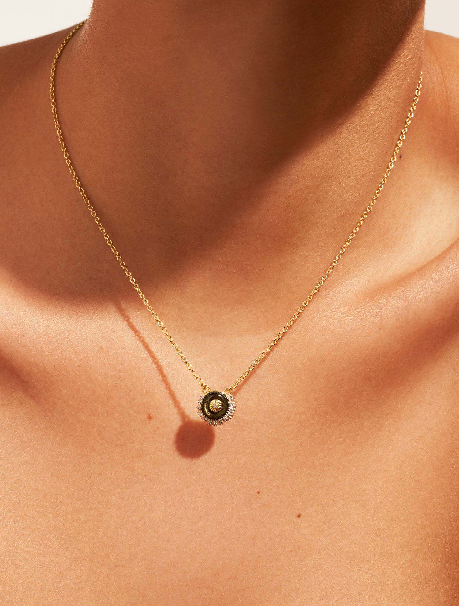 Collier coquillage - Obsidienne dorée