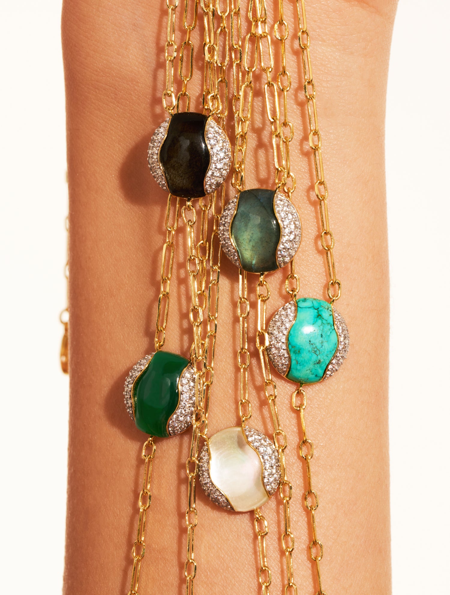 Vertige Necklace - Green Onyx