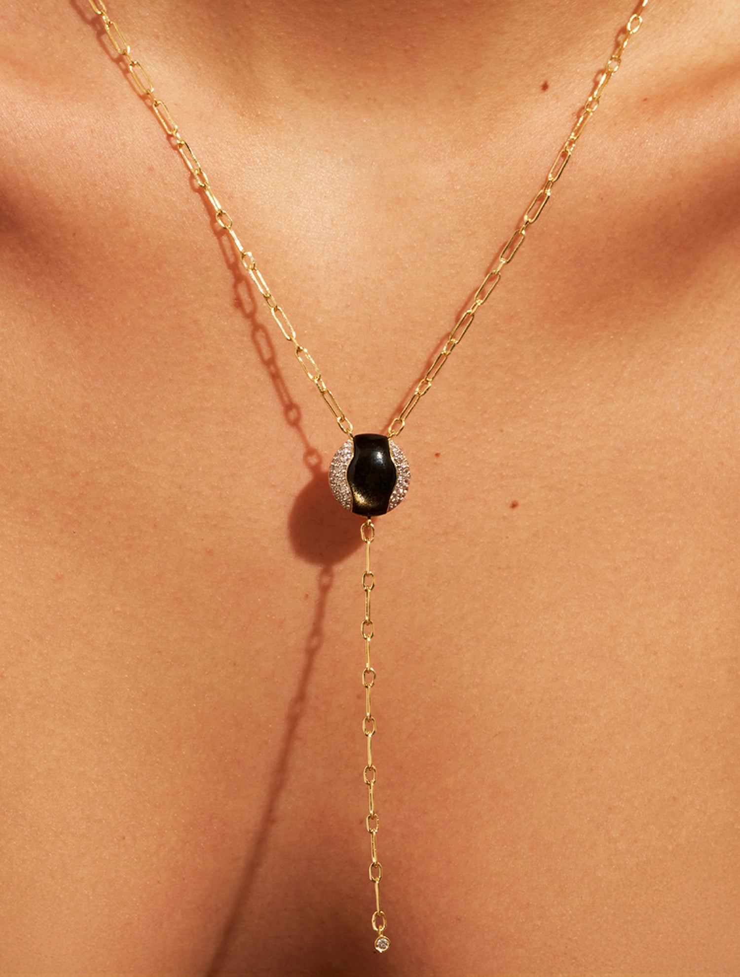 Vertige Necklace - Golden Obsidian