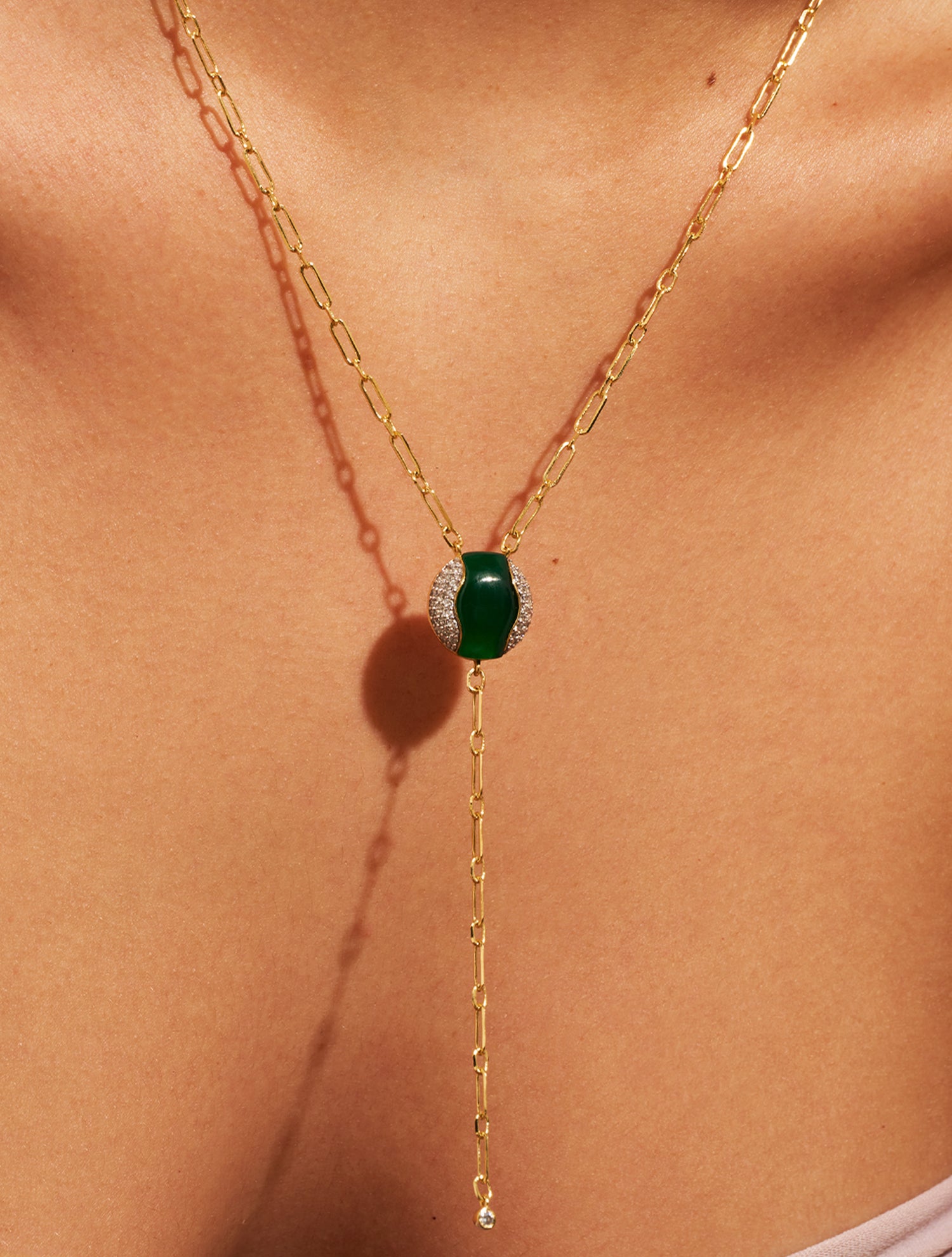 Vertige Necklace - Green Onyx