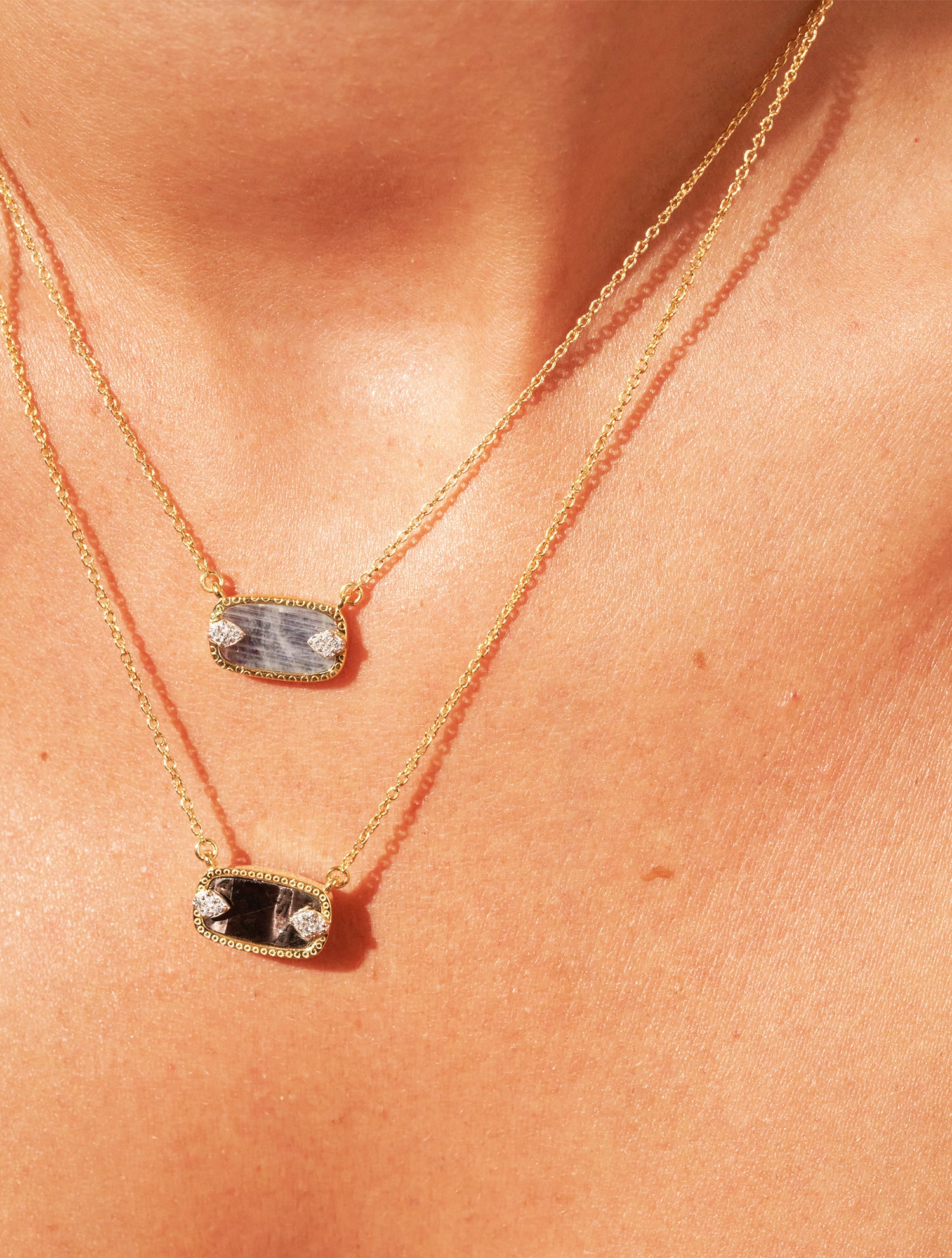 Collier Sangha - Onyx et Pierre de Lune