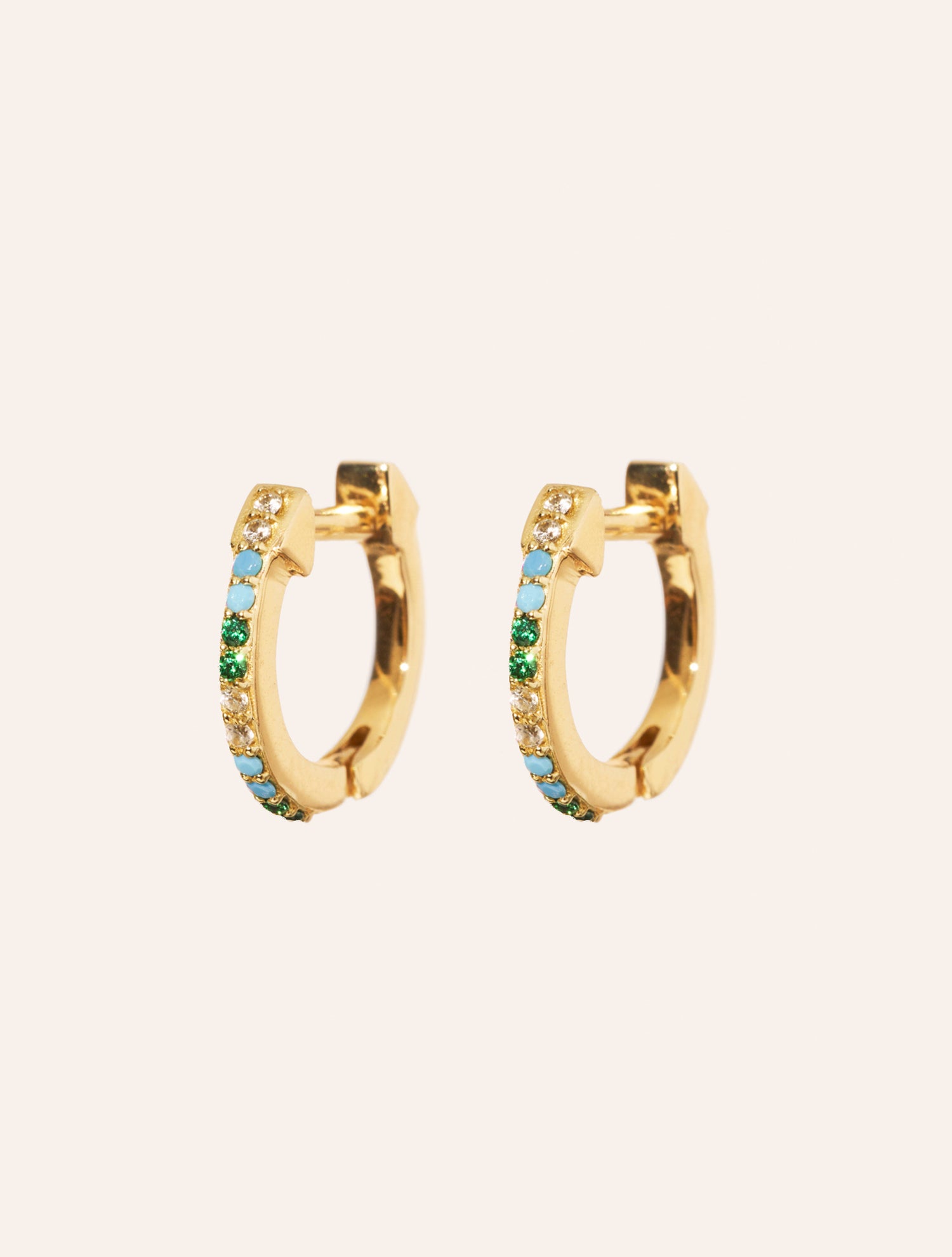 Créoles Rheya - Zircons Turquoises