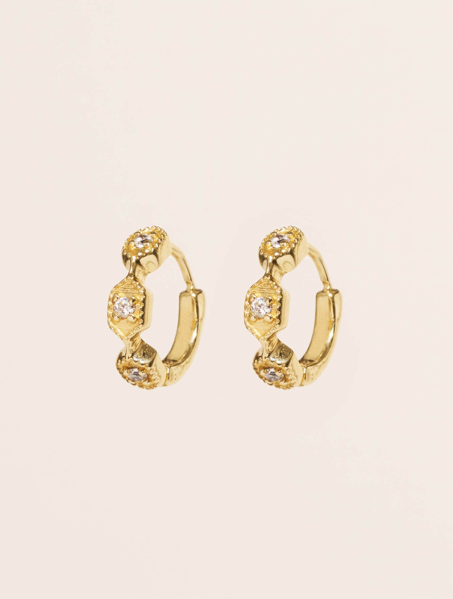 Tara Creoles - White Zircons