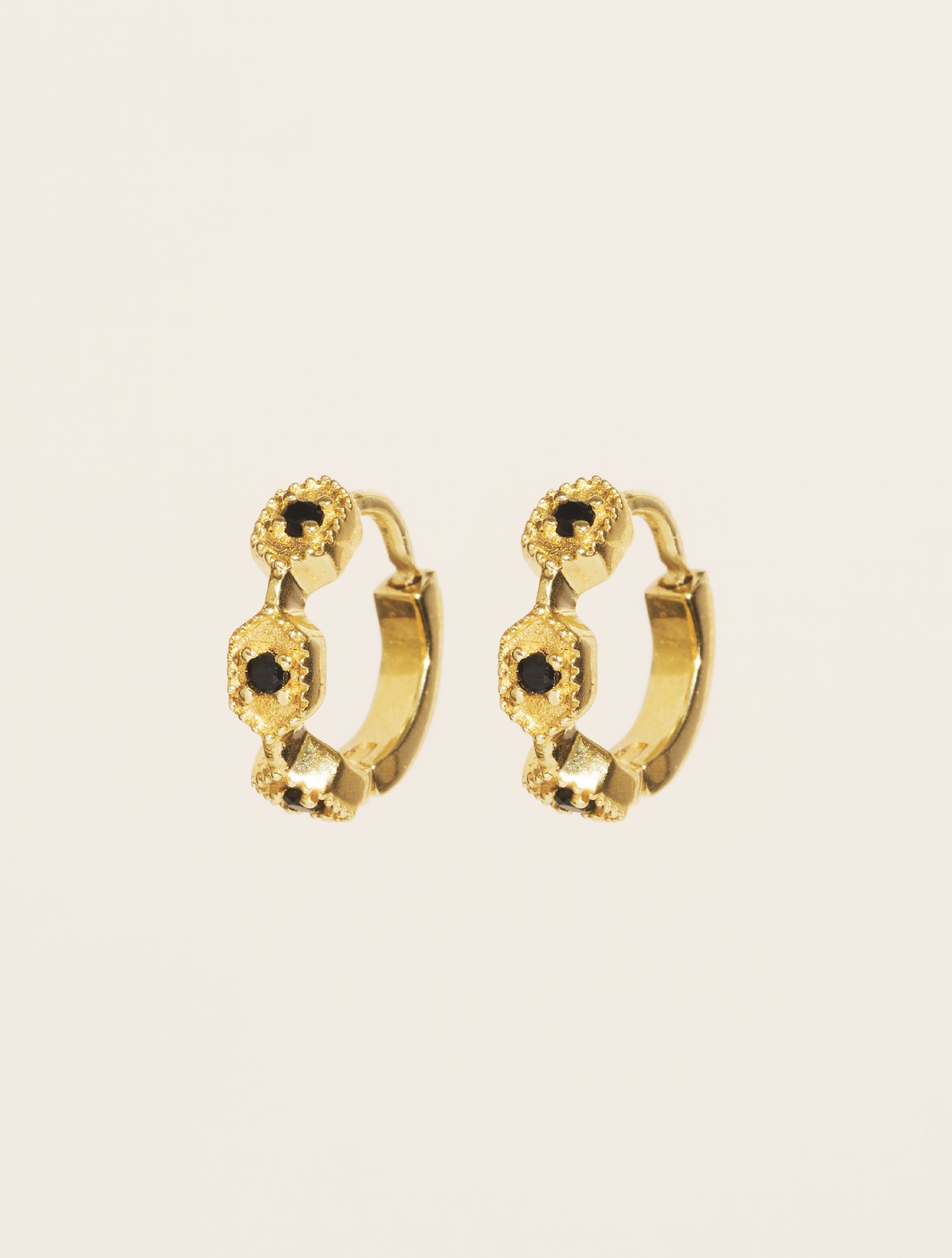 Créoles Tara - Zircons Noirs