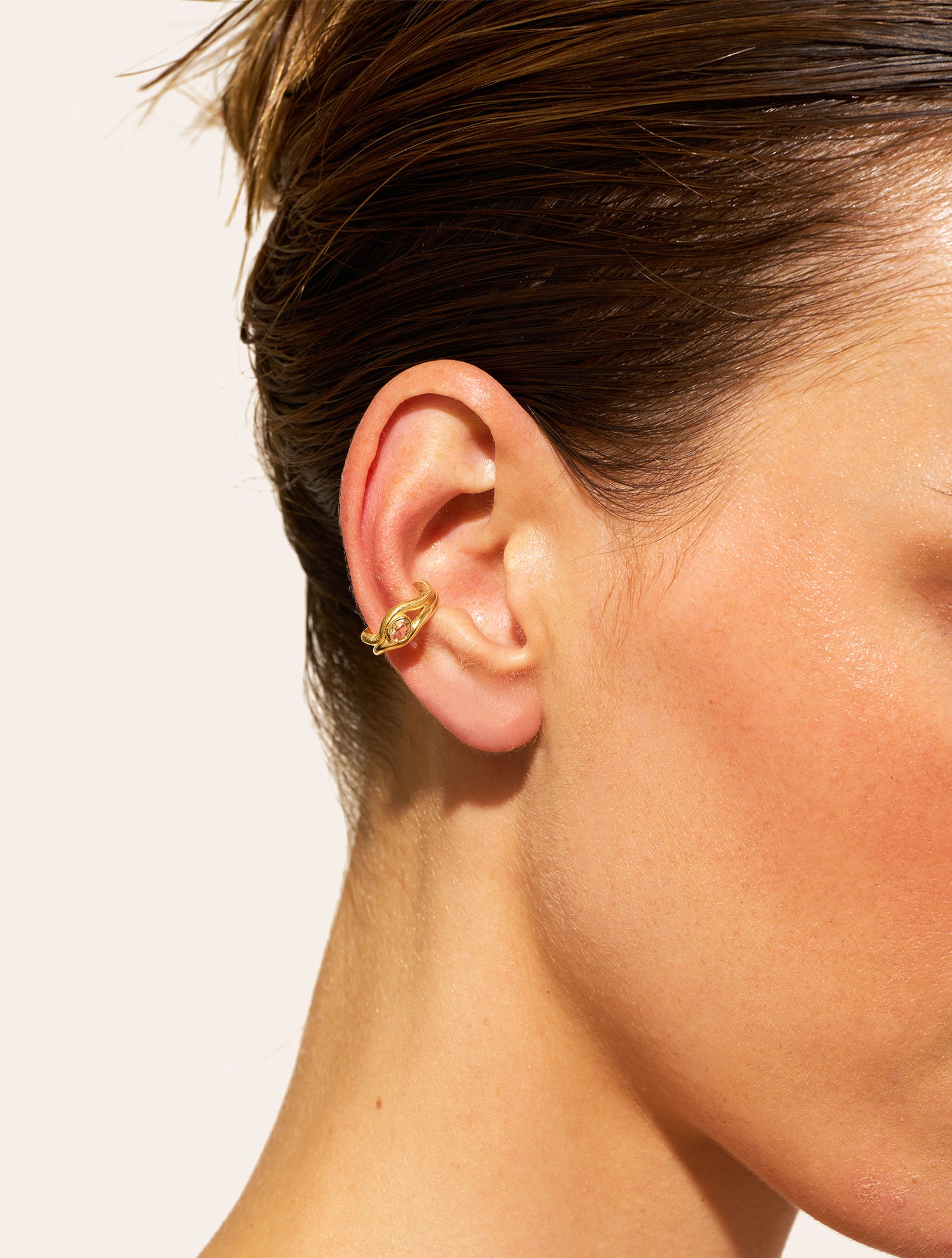 Earcuff - Quartz coloré champagne - Riviera