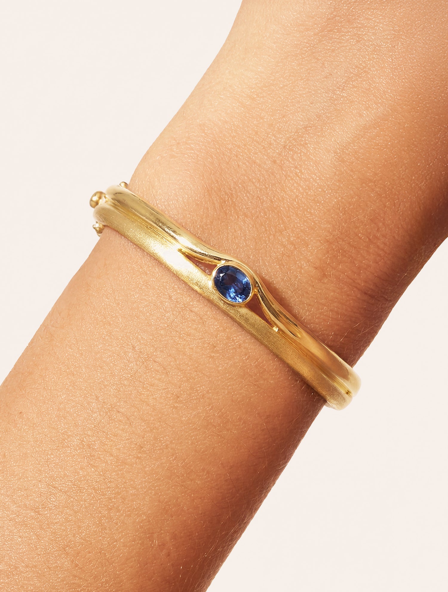 Jonc - Quartz coloré bleu foncé - Riviera