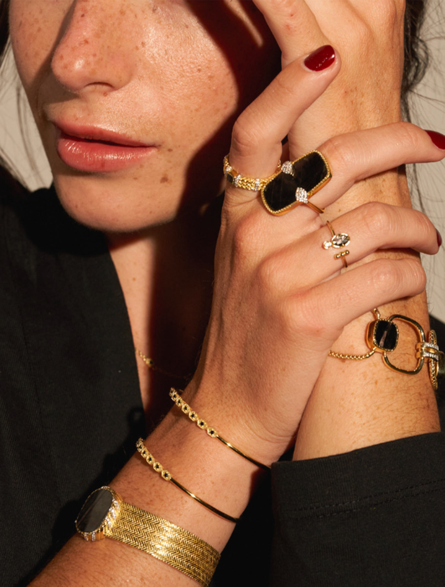 Jonc Tara - Zircons Noirs