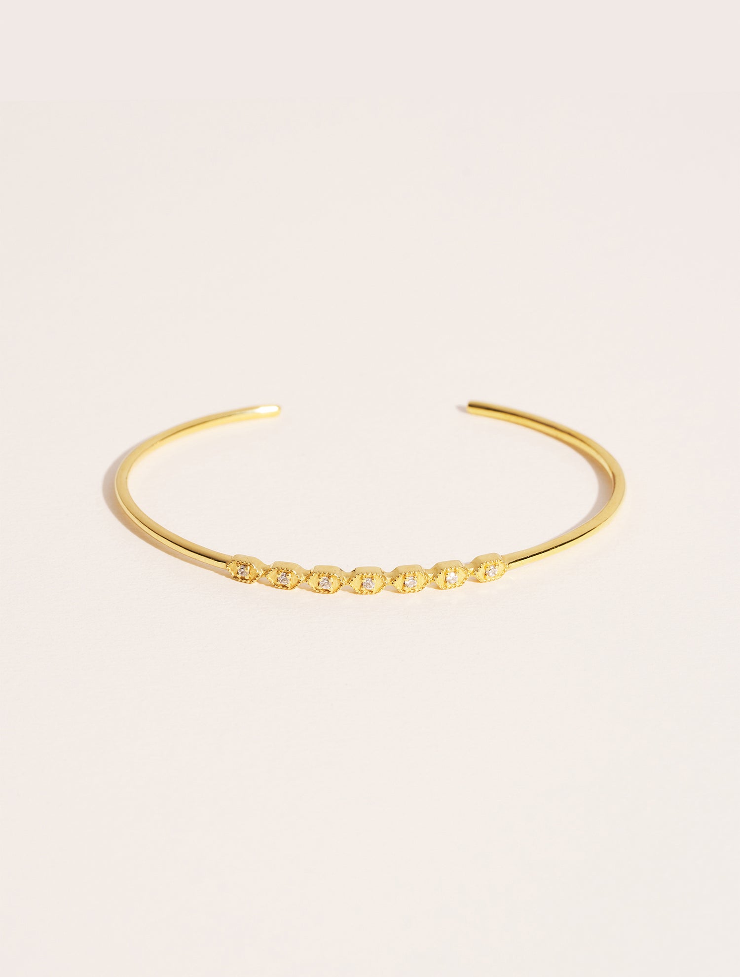 Tara Bangle - White Zircons