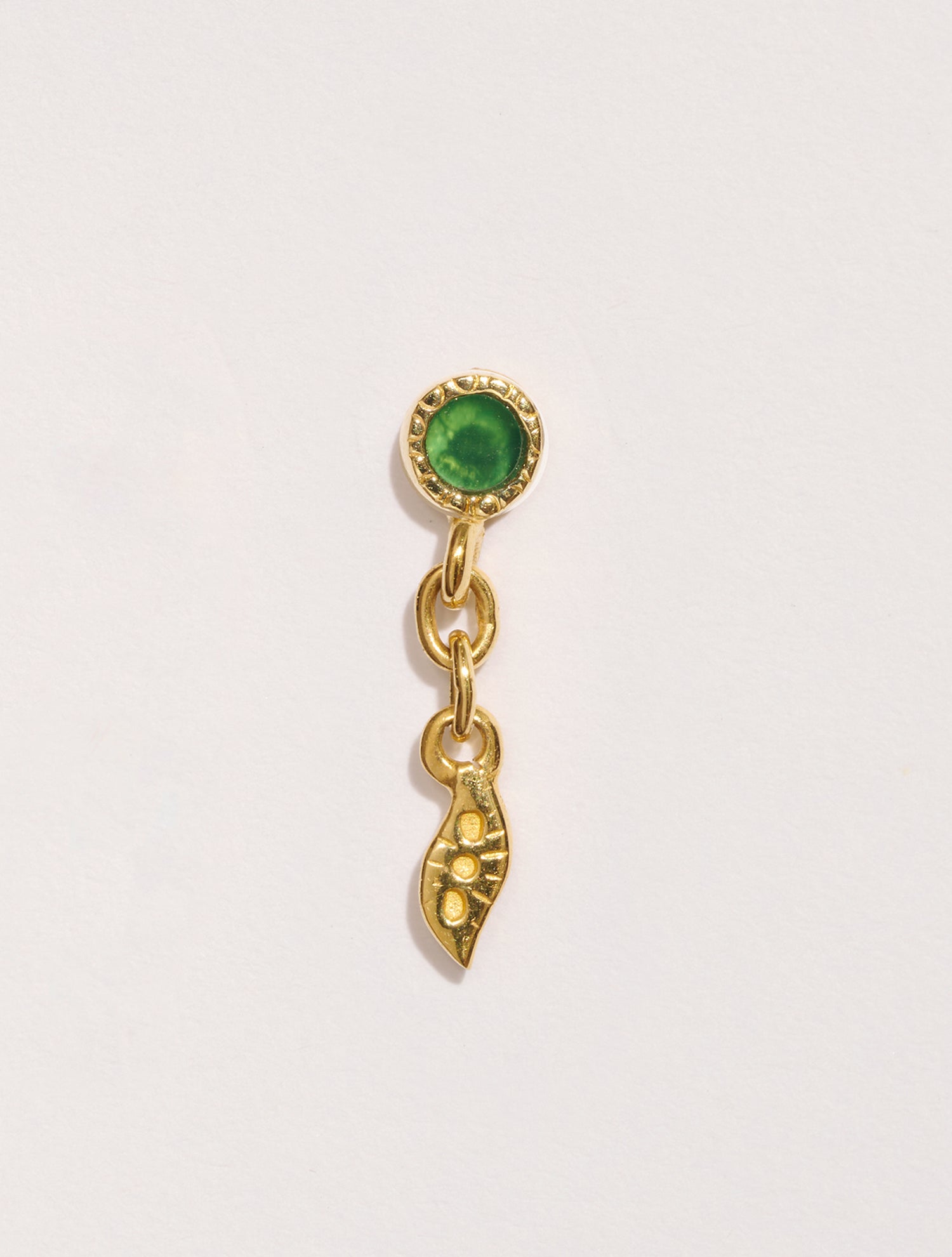 Mono boucle d'oreille Mali - Onyx Vert