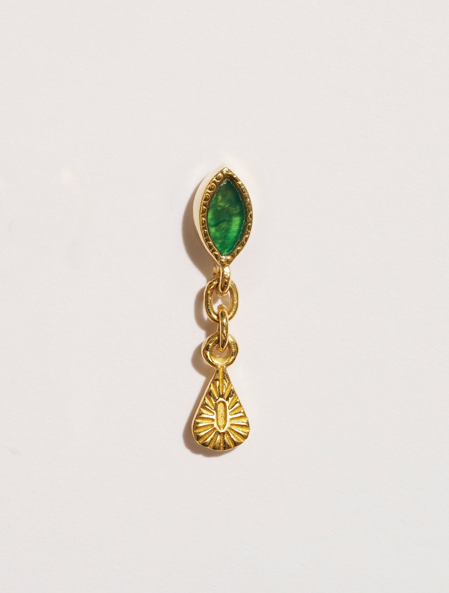 Mono boucle d'oreille Nala - Onyx Vert