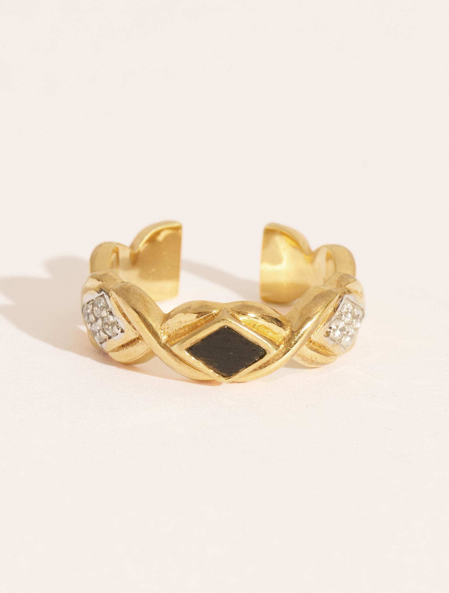 Bague Sani - Onyx Texturé