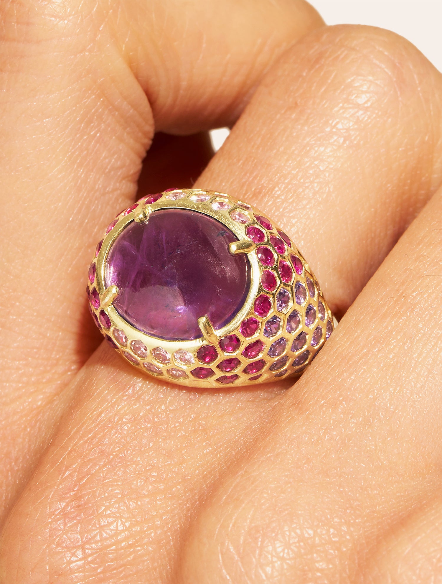 Amethyst Turtle Ring - Soleil sauvage II