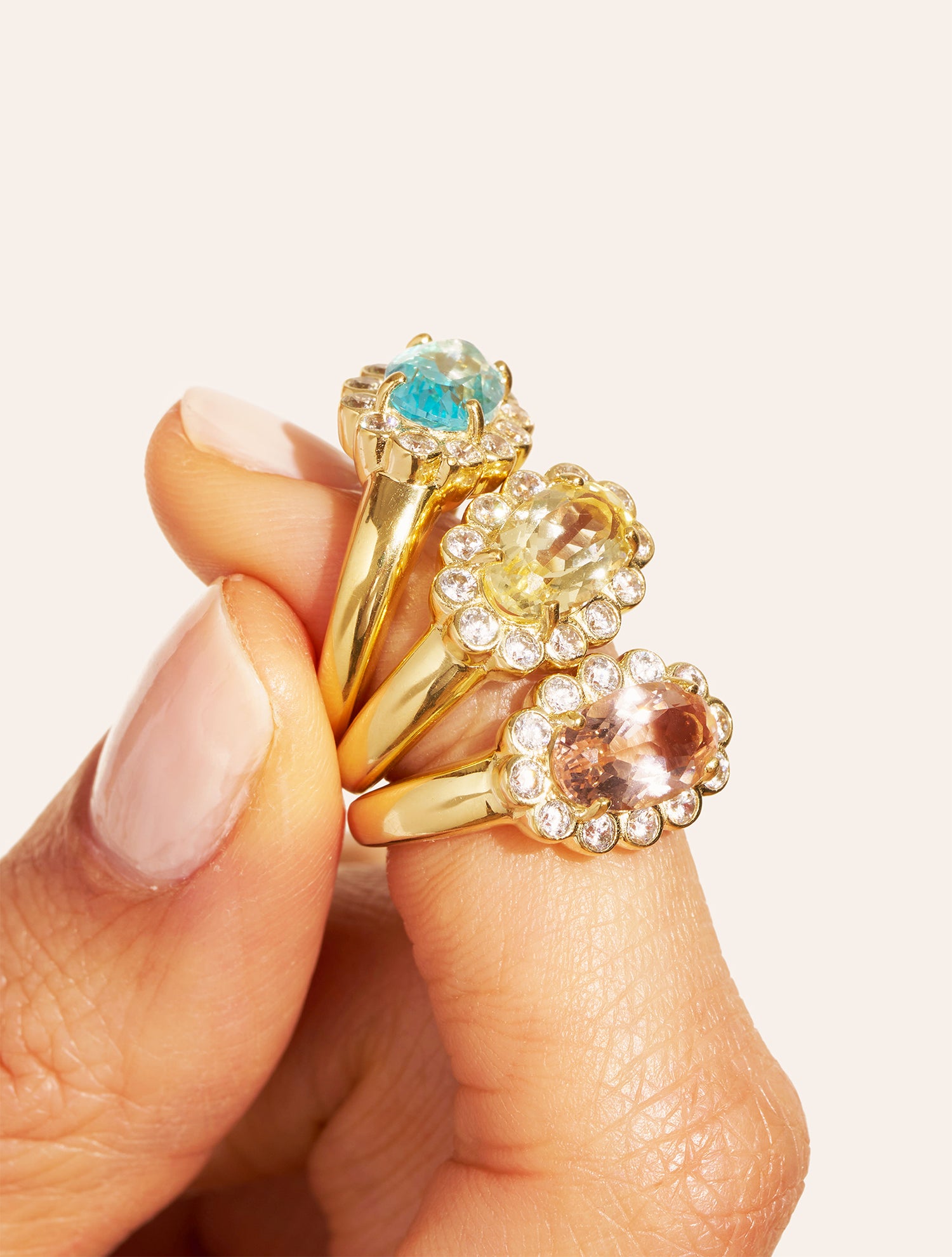 Pinky ring jaune - Soleil sauvage II
