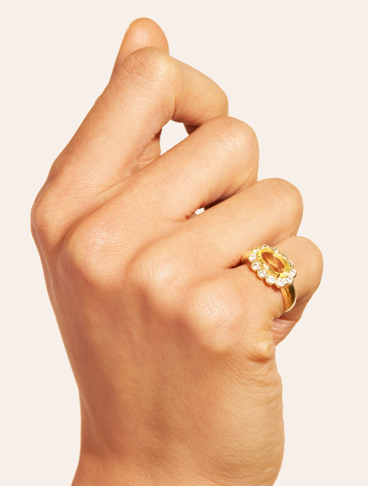 Pinky ring jaune - Soleil sauvage II