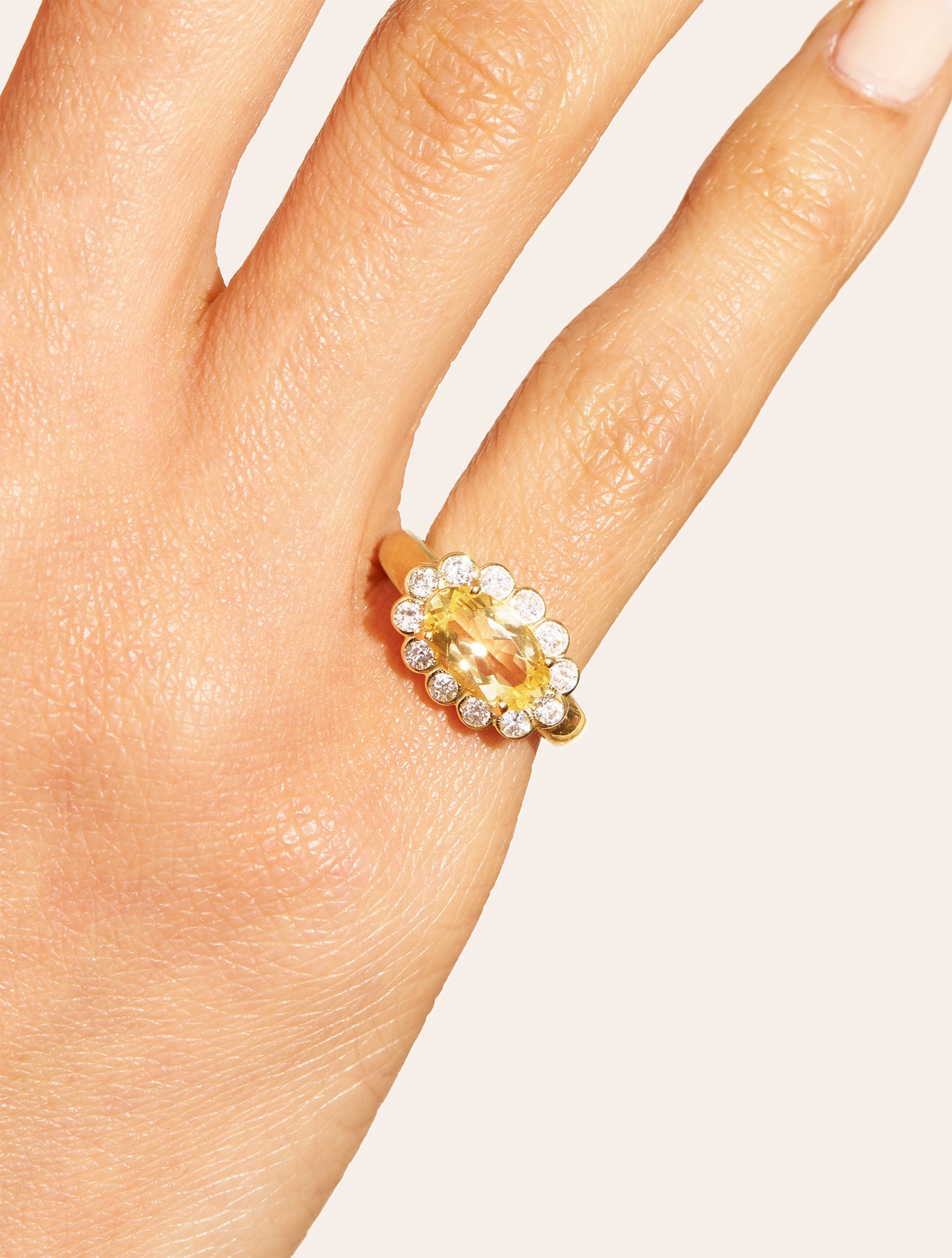 Pinky ring jaune - Soleil sauvage II