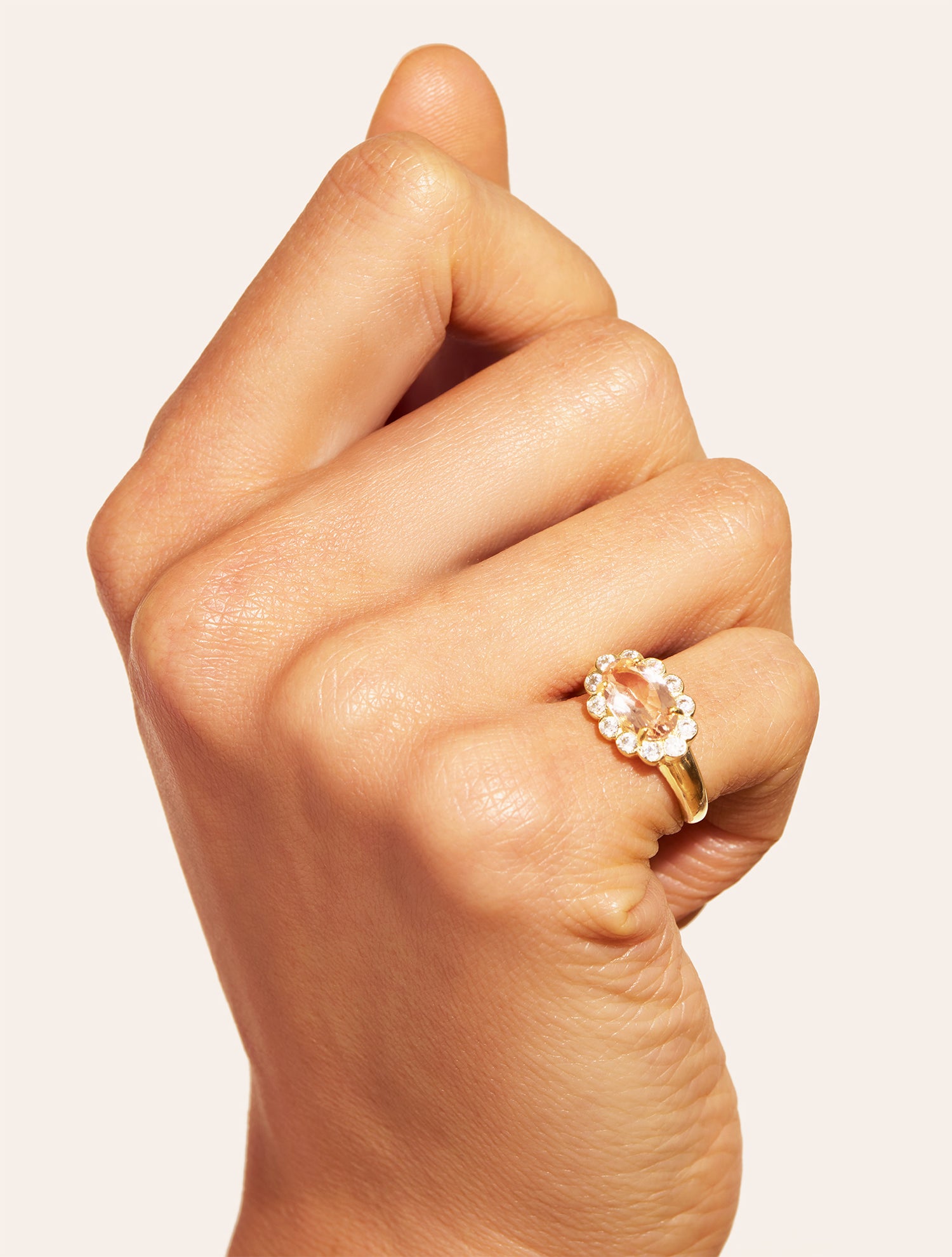 Pink pinky ring - Soleil sauvage II