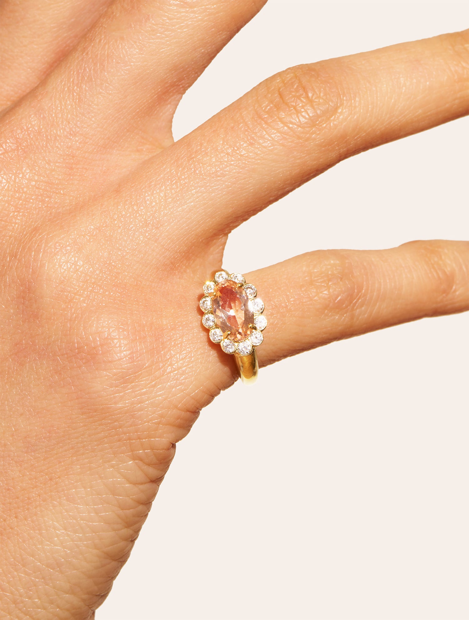 Pink pinky ring - Soleil sauvage II