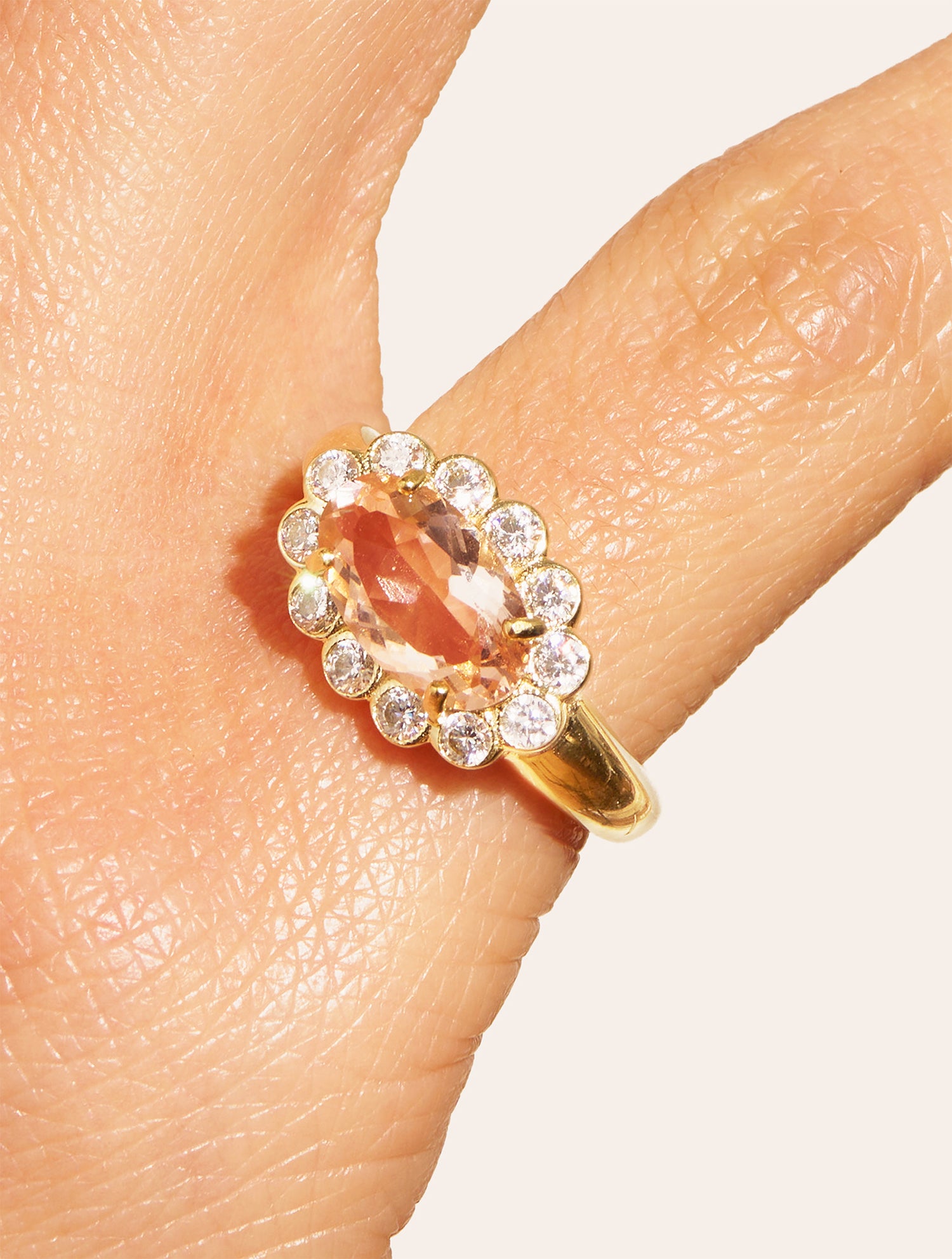 Pink pinky ring - Soleil sauvage II
