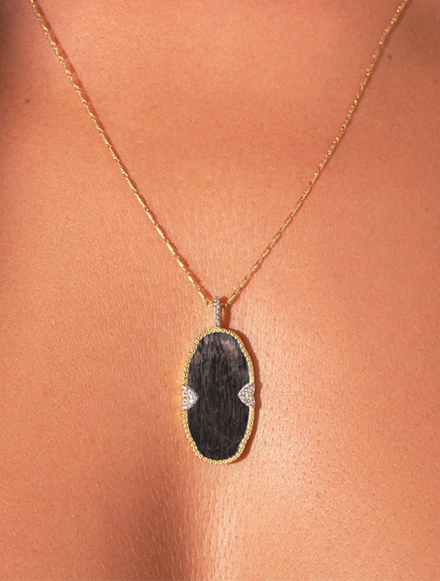 Sautoir Belize - Onyx texturé