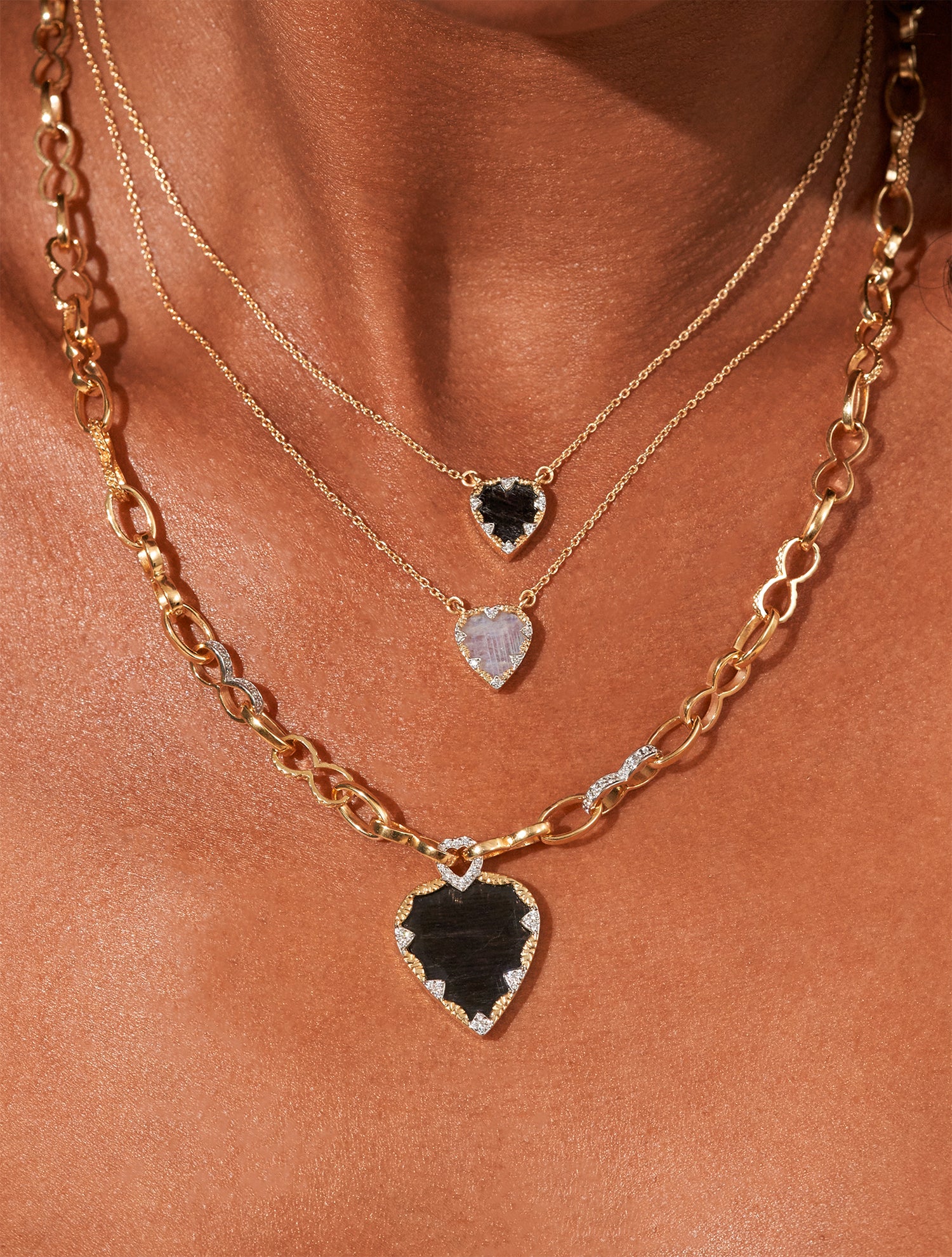 Sautoir Lima - Onyx Texturé