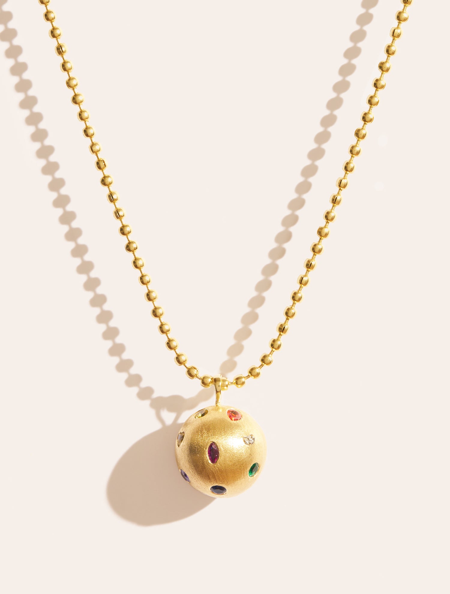 Rivière Long Necklace – Multicolored Zircons