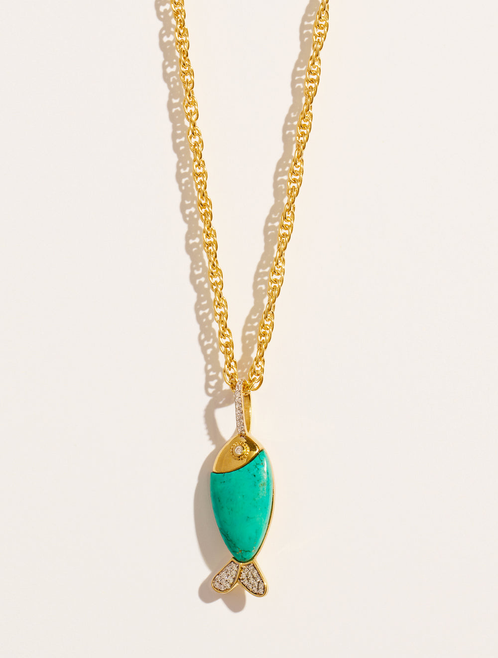 Sautoir poisson - Turquoise