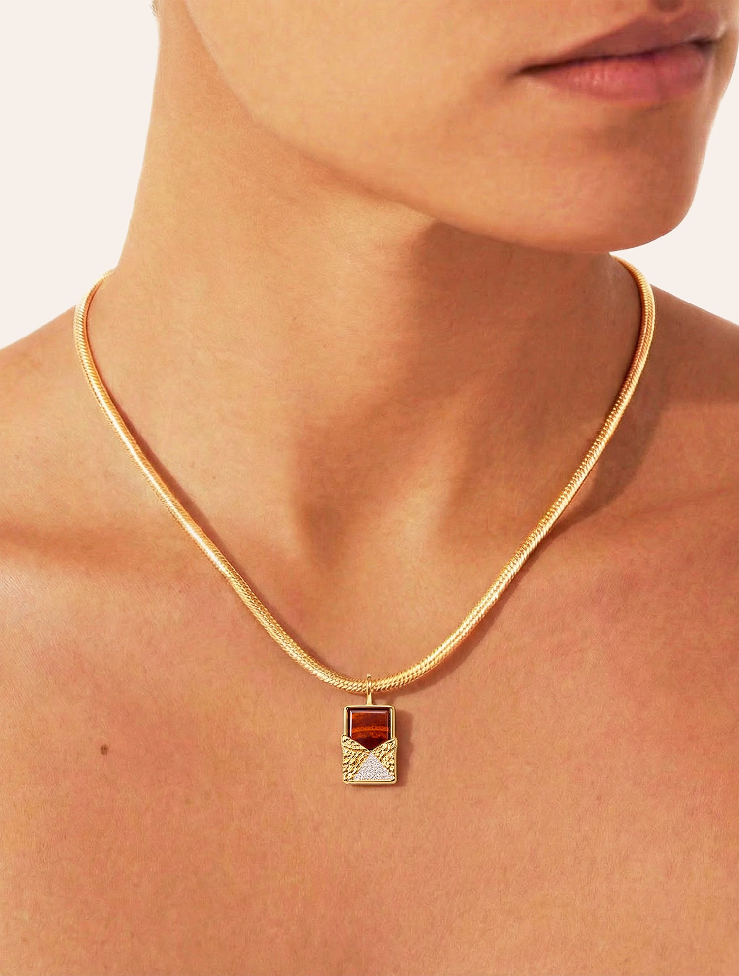 Pendentif Toteme - Chocolat