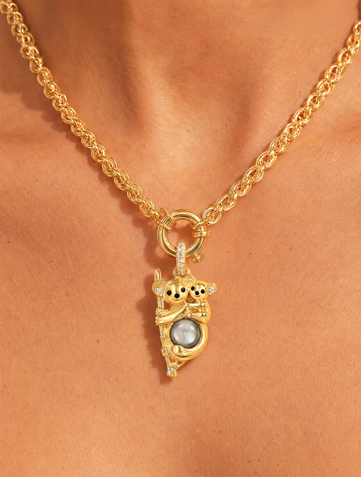 Pendentif Koala Nacre Grise