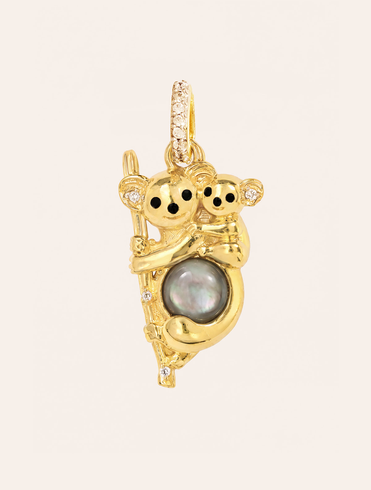 Pendentif Koala Nacre Grise