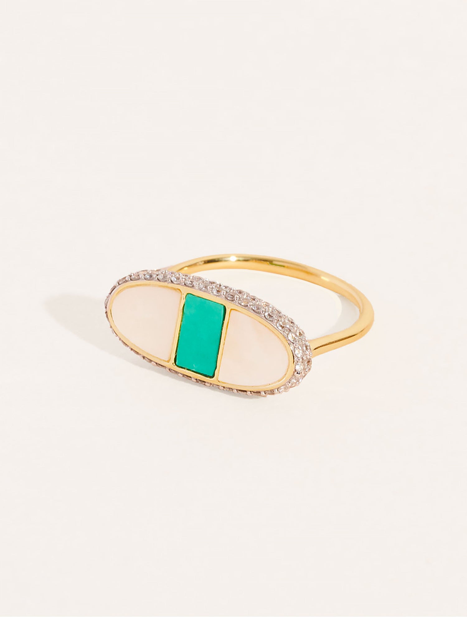 Bague Izy 1 - Nacre / Turquoise