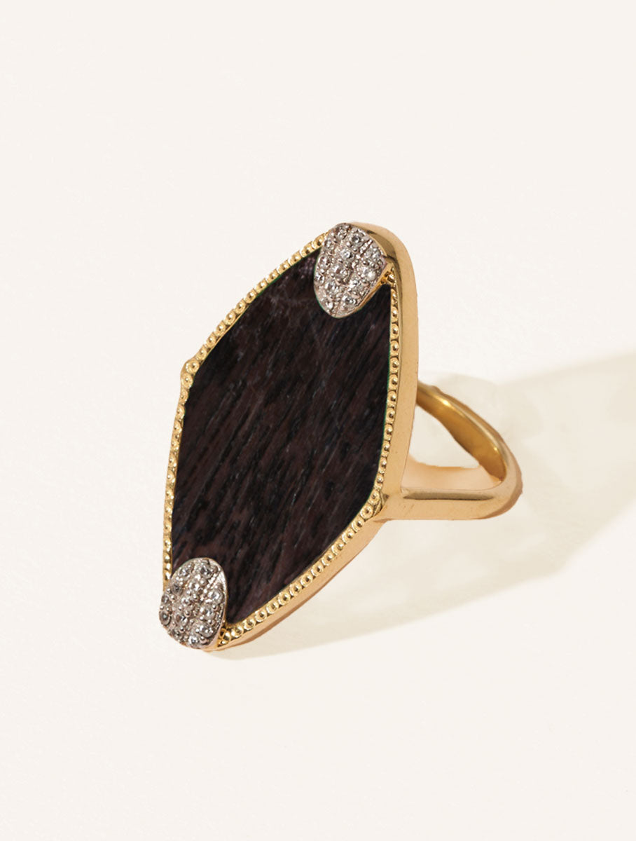 Bague Mayan - Onyx Texturé