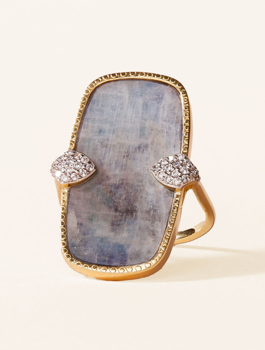 Sangha Ring - Onyx / Moonstone