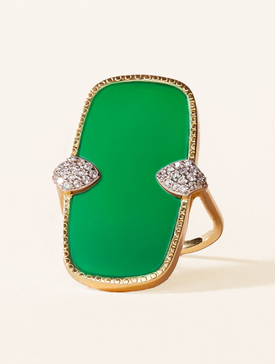 Sangha Ring - Green Onyx