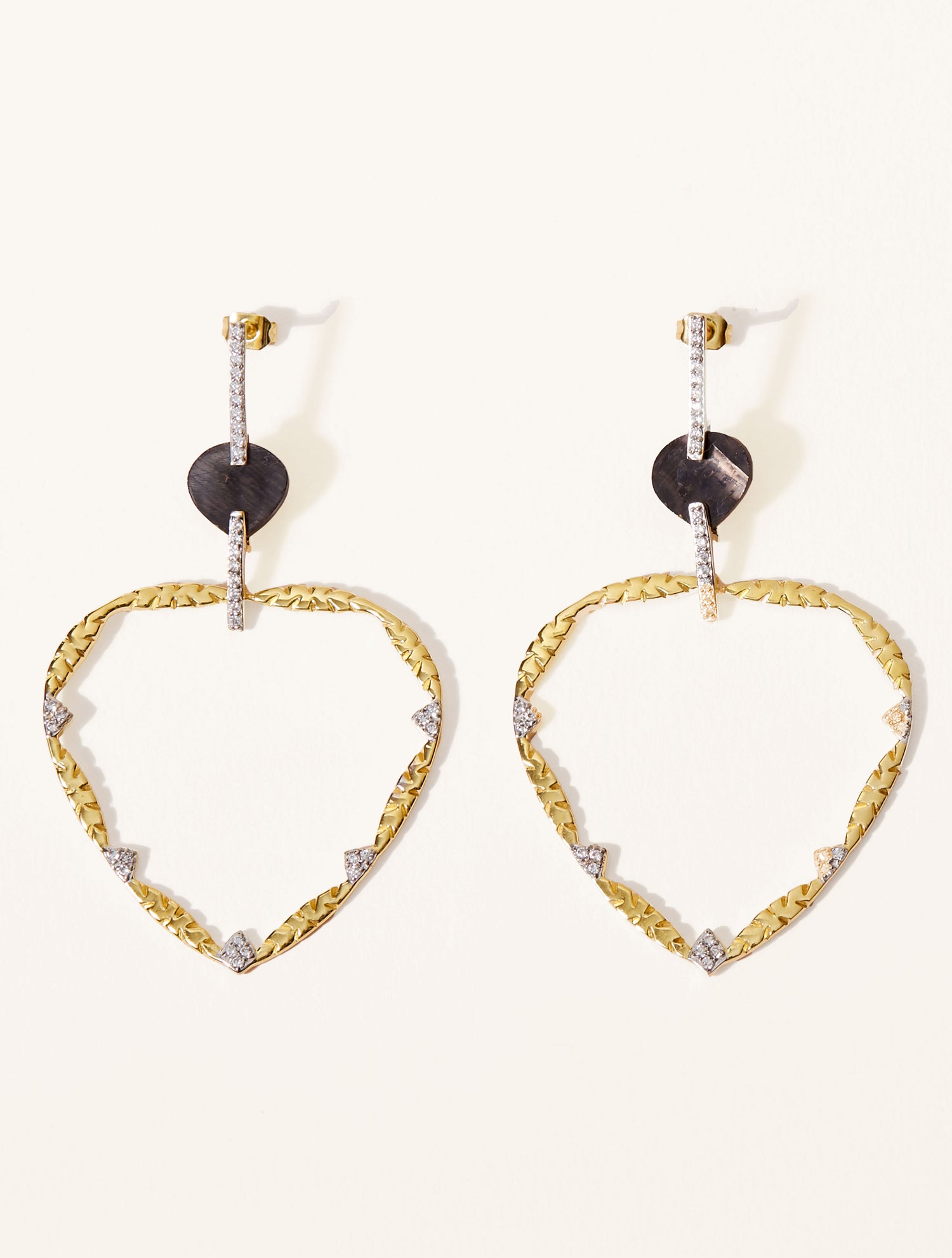 Boucles d'oreilles Lima - Onyx Texturé