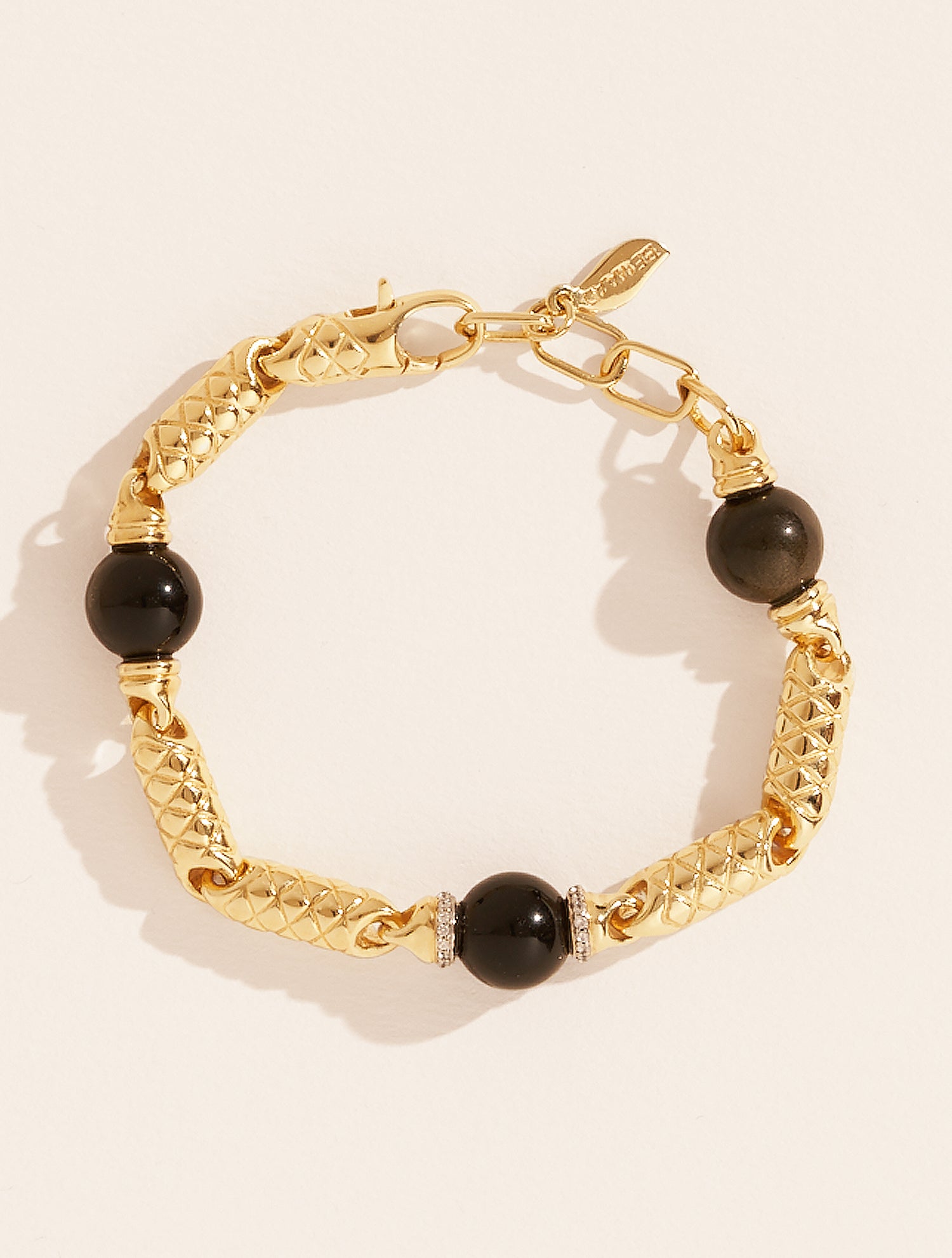 Bracelet Oro - Obsidienne Dorée