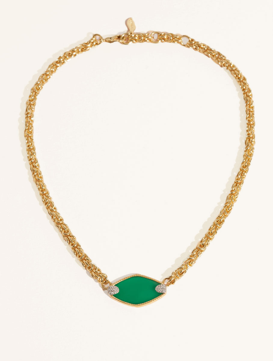 Mayan Necklace - Green Onyx