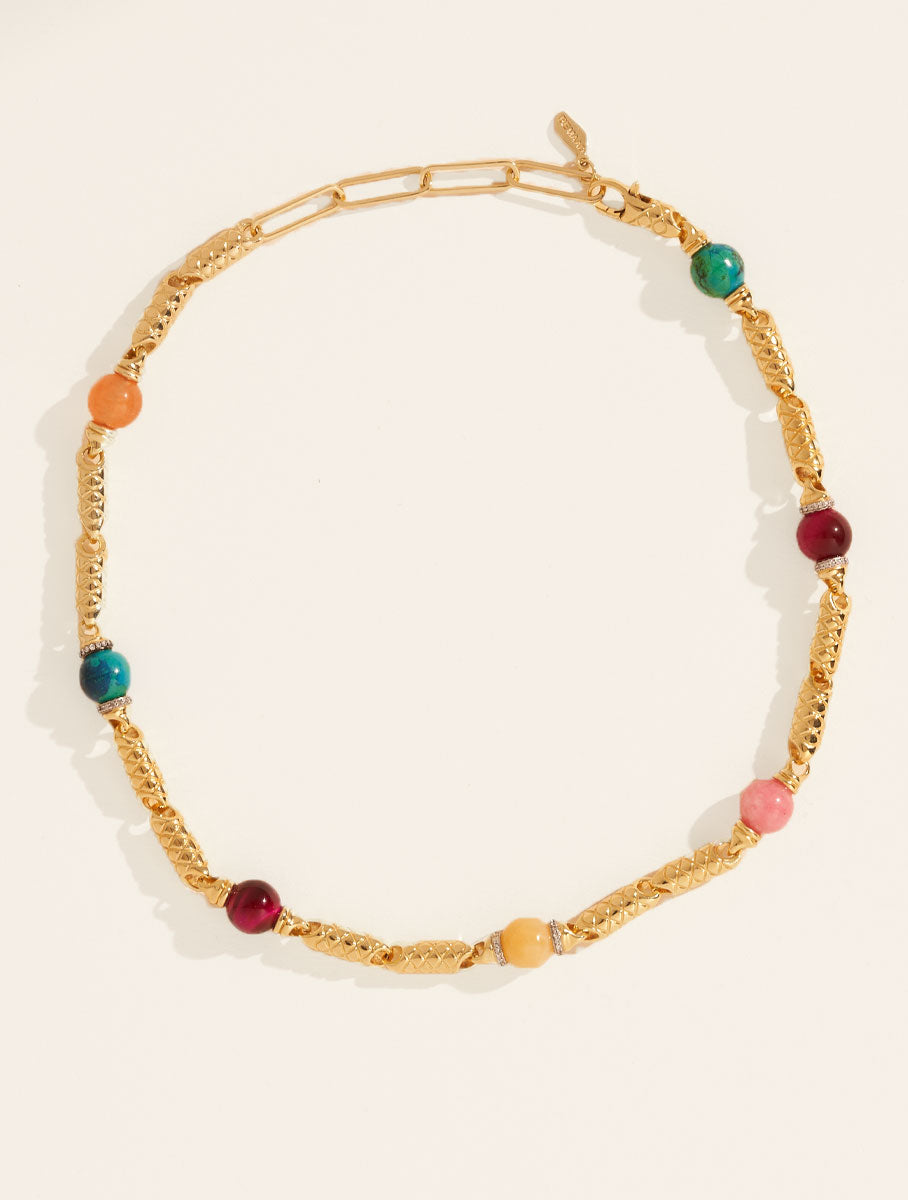 Gold Necklace - Multicolor