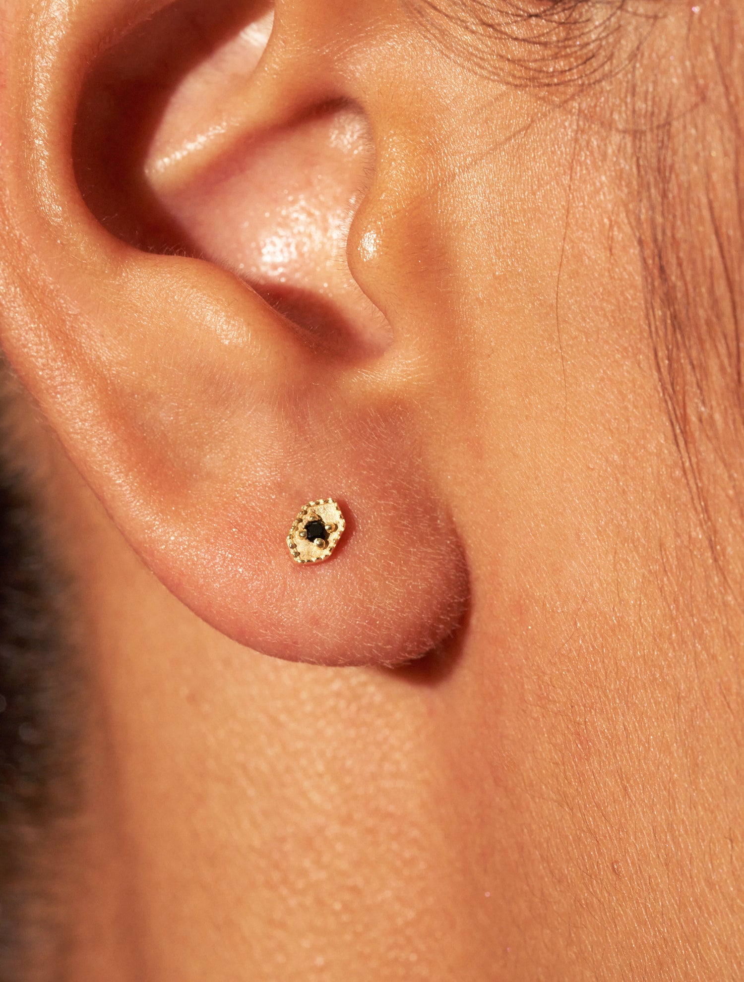 Boucles d'oreilles Tara - Zircons Noirs