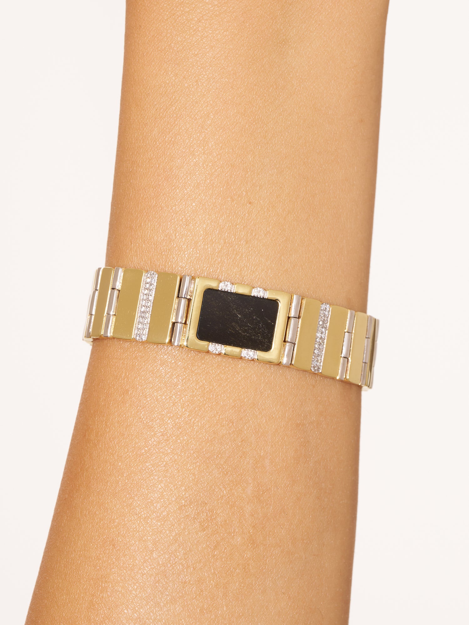 Bracelet Bianca - Obsidienne dorée