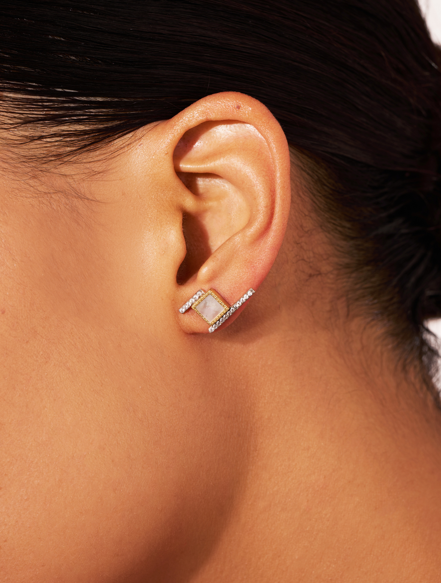 Boucles d'oreilles Kara - Nacre