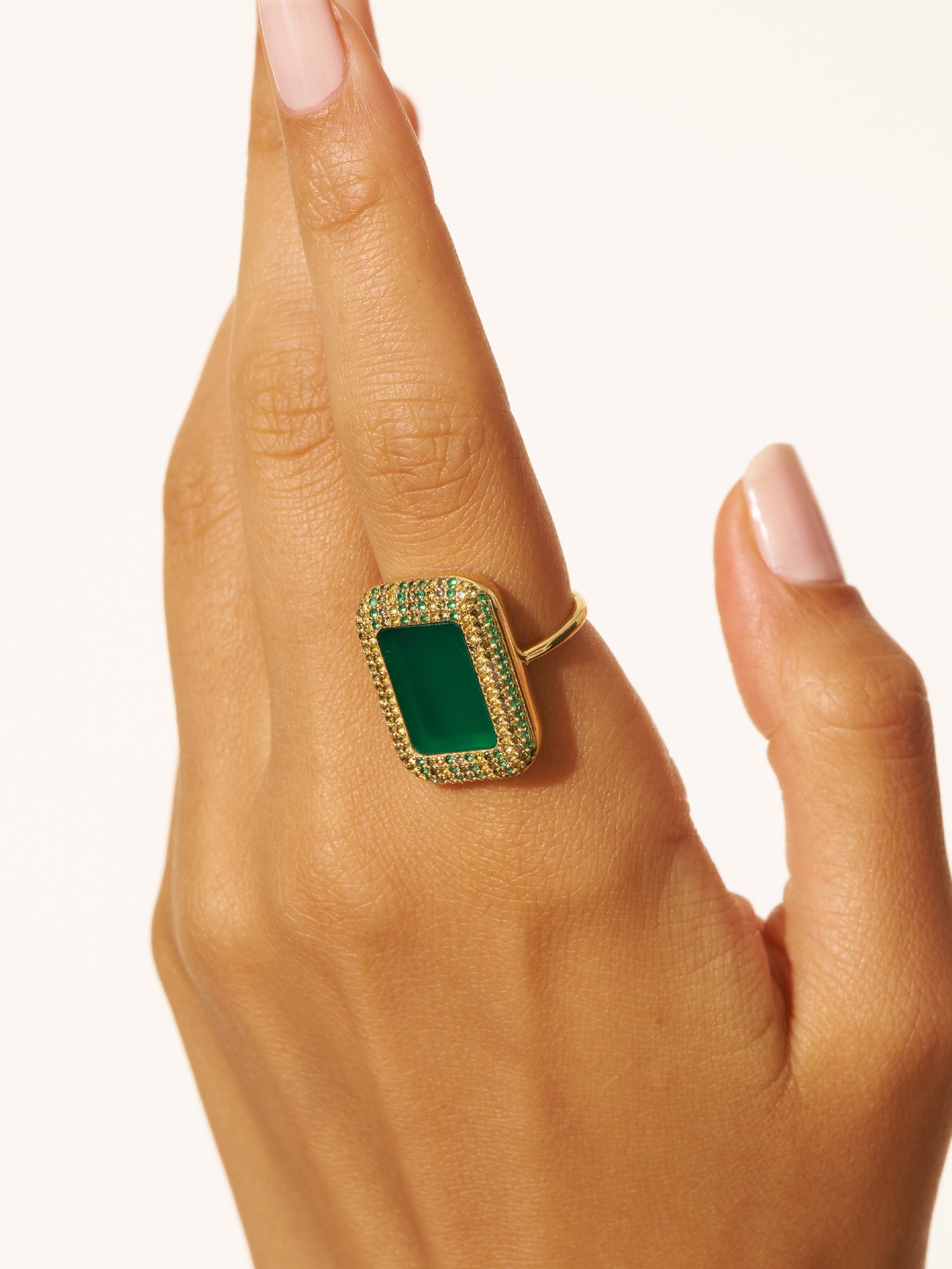 Bague Karma - Onyx Vert