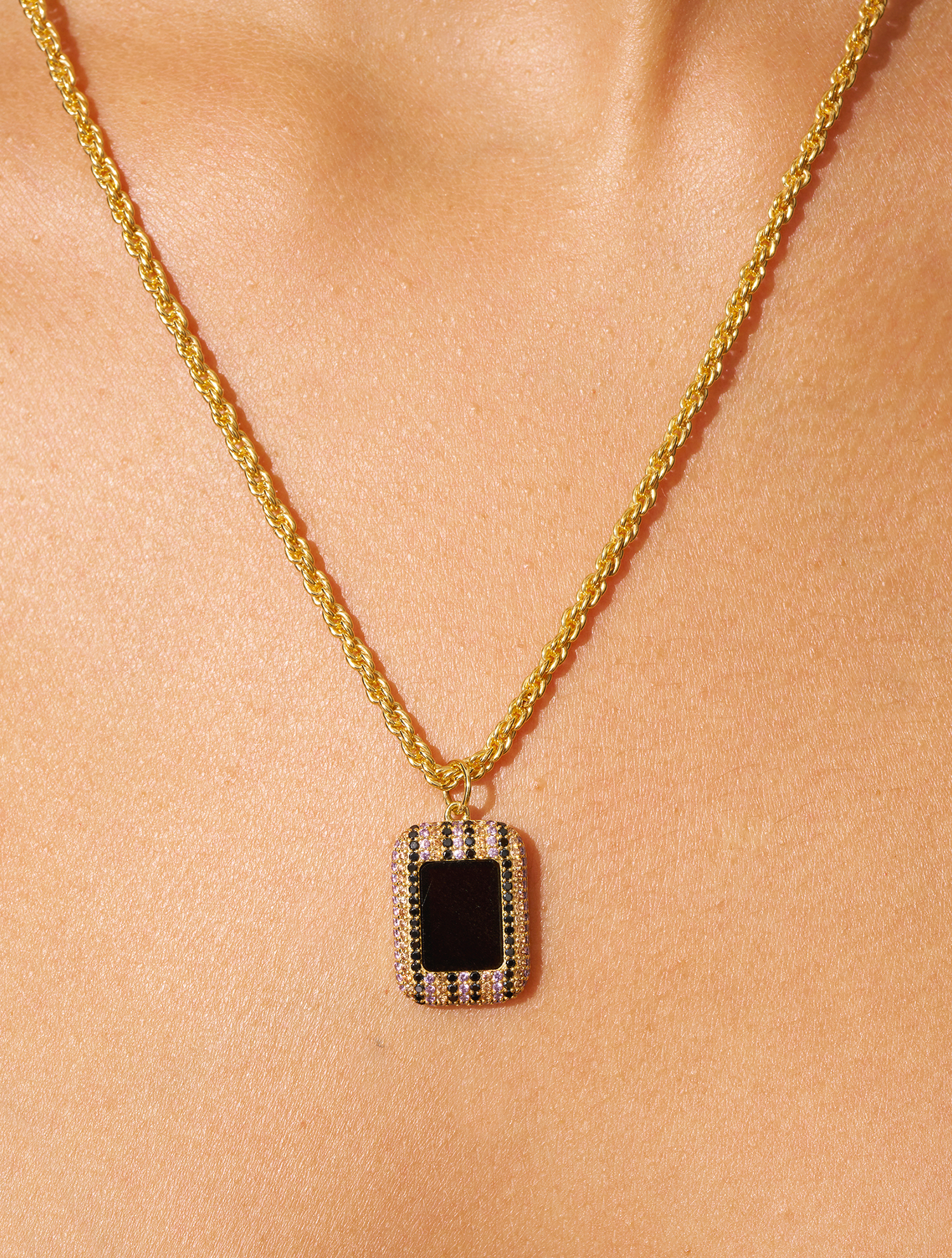 Collier Karma - Obsidienne dorée