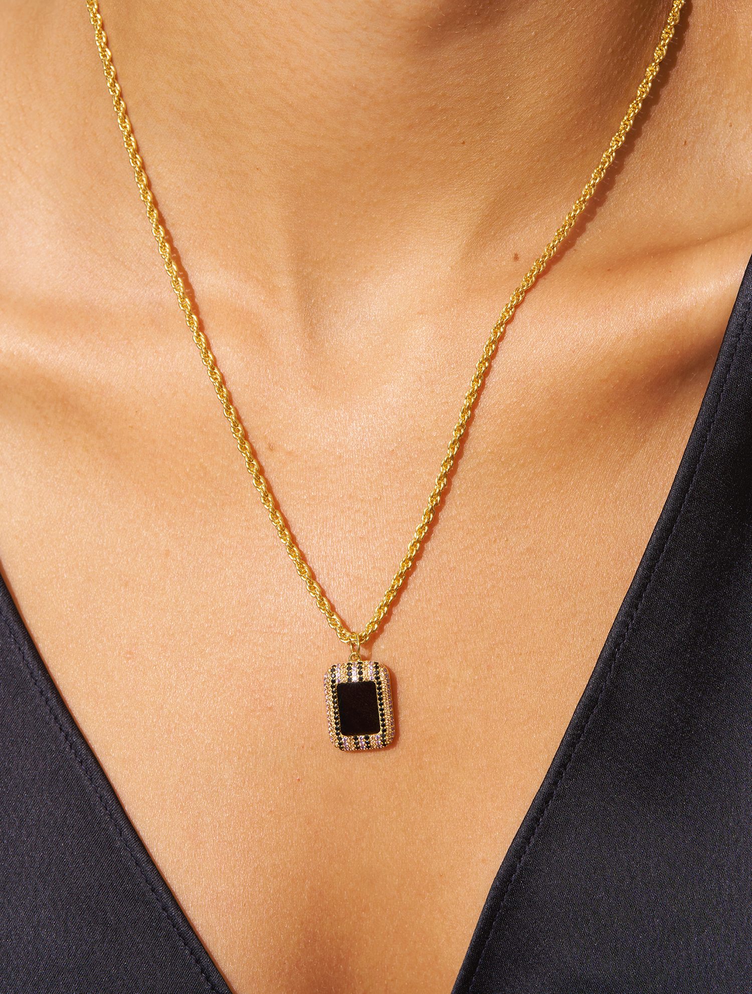 Collier Karma - Obsidienne dorée